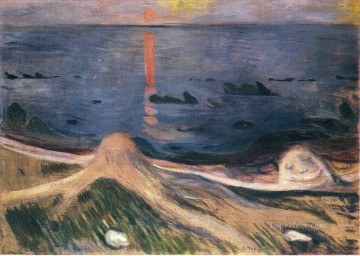 抽象的かつ装飾的 Painting - 夏の夜の謎 1892年 エドヴァルド・ムンク 表現主義